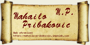 Mahailo Pribaković vizit kartica